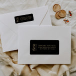 Cheers to 70 Years 70th Birthday Black Gold Label<br><div class="desc">These elegant 70th birthday party return address labels feature the phrase "cheers to 70 years" in gold-colored script and sans serif fonts on a black background.</div>