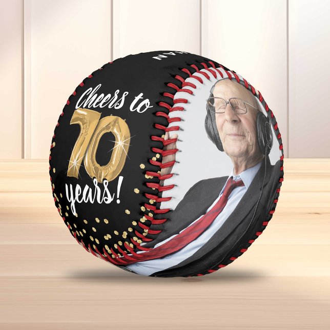 Cheers to 70 Years - 70th birthday Photo Baseball (Creator Uploaded)