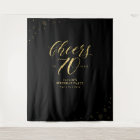 Cheers to 70 years | Gold & Black Birthday Party