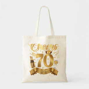 Cheers To 70 Years Old Happy 70Th Birthday Queen C Tote Bag