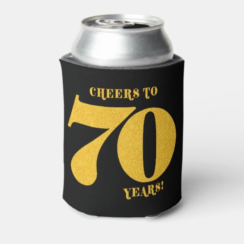 Cheers to 70 Years Seventieth Birthday  Can Cooler