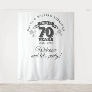 Cheers To 70th Anniversary Photo Backdrop