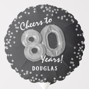 Cheers to 80 Years' 80th Birthday Balloon