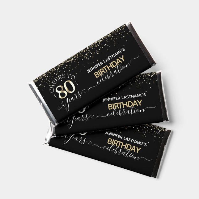 Cheers to 80 Years Birthday Thank You Hershey Bar  (Front)