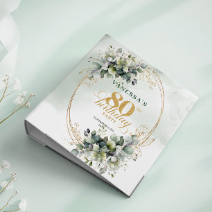 Cheers to 80 Years Eucalyptus Boho Ring Binder