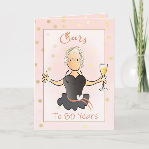 Cheers to 80 Years - Funny 80th Birthday Card