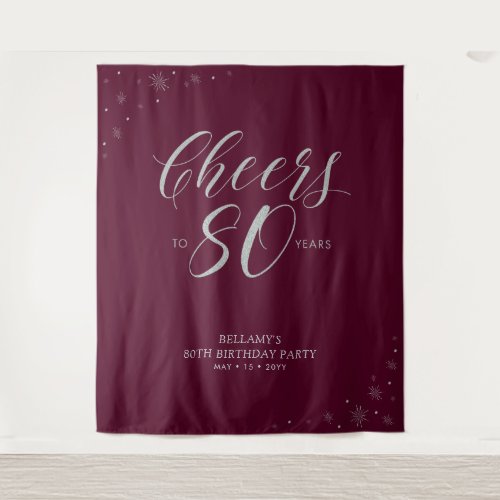 Cheers to 80 years Silve & Red 80th Birthday Party