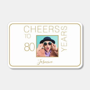 Cheers to 80 years White Gold Photo Elegant Matchboxes