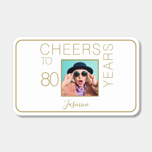 Cheers to 80 years White Gold Photo Elegant Matchboxes