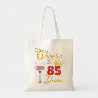 Cheers to 85 Years 1937 85th Birthday Wine Diamond Tote Bag