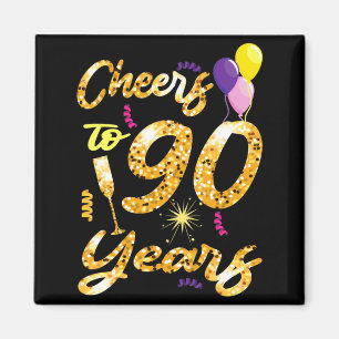 Cheers To 90 Years 1931 90th Birthday Celebration  Magnet