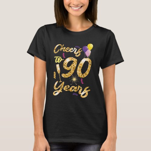 Cheers to 90 Years 1931_ 90Th Birthday Celebration T_Shirt