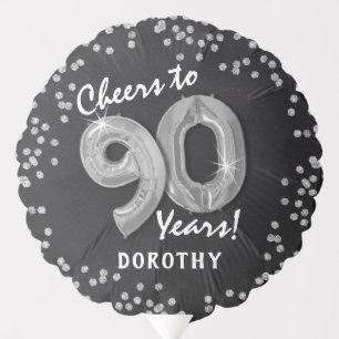 Cheers to 90 Years' 90th Birthday Balloon