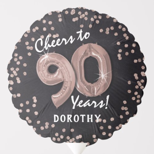 Cheers to 90 Years 90th Birthday Balloon