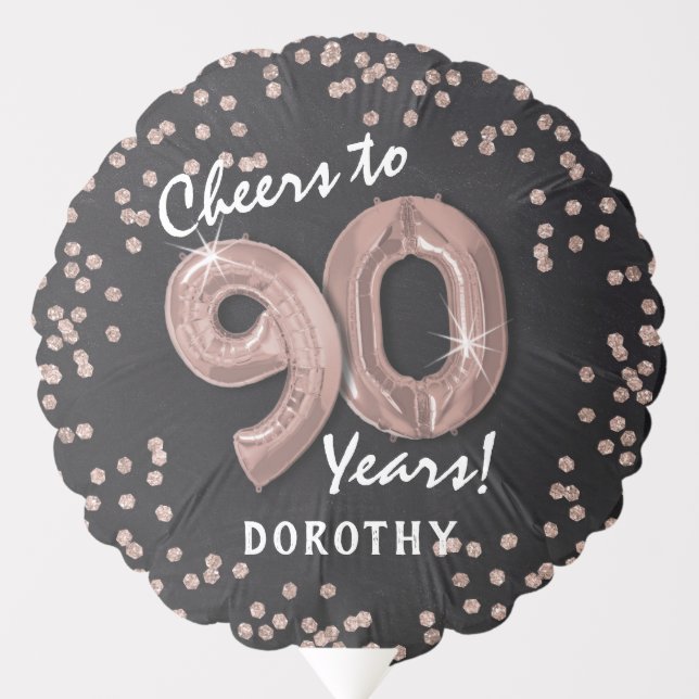 Cheers to 90 Years' 90th Birthday Balloon (Front)