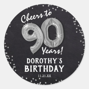 Cheers to 90 Years! 90th Birthday Classic Round Sticker