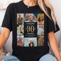 Cheers to 90 Years Photo Collage Birthday