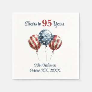 Cheers to 95 Years Birthday Party  Napkins