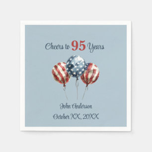 Cheers to 95 Years Birthday Party  Napkins