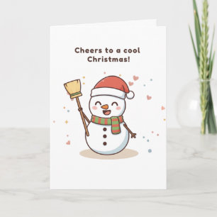 Cheers to a Cool Christmas Snowman Card