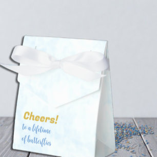 Cheers To A Lifetime Of Butterflies Bridal Shower Favor Boxes