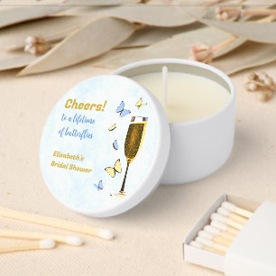 Cheers To A Lifetime Of Butterflies Bridal Shower Mini Candle Favors