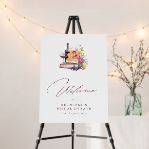 Cheers to a New Chapter Wine & Books Bridal Shower Foam Board