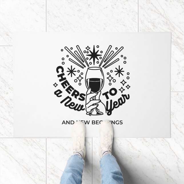 Cheers to a New Year Celebration Design Doormat (Indoor)