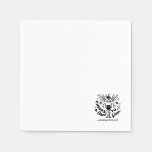 Cheers to a New Year Celebration Design Napkins