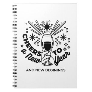Cheers to a New Year Celebration Design Notebook