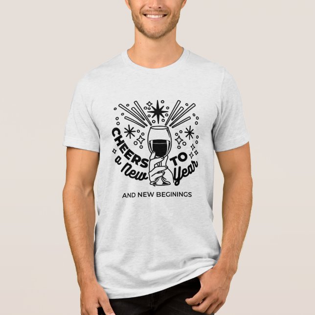 Cheers to a New Year Celebration Design Tri-Blend Shirt (Front)