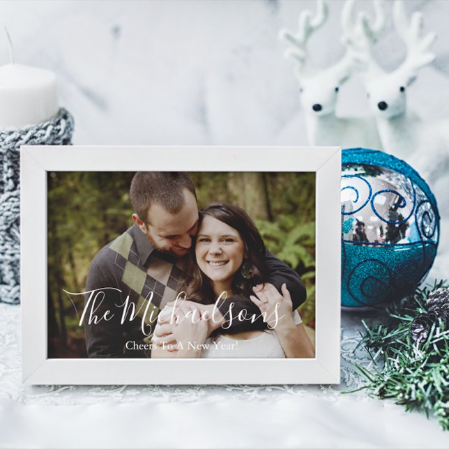 Cheers To A New Year Photo Holiday Postcard (Creator Uploaded)