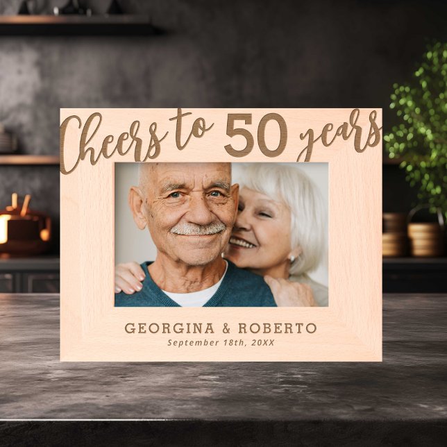 Cheers to Anniversary Birthday Engraved Frames (Creator Uploaded)