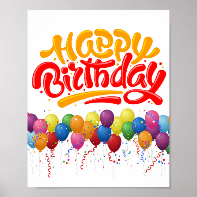 Cheers to Another Chapter: Happy Birthday Poster | Zazzle