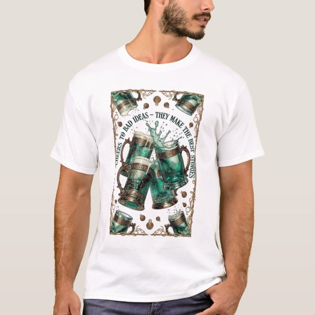Cheers to Bad Ideas Tankards Graphic Tee (Front)
