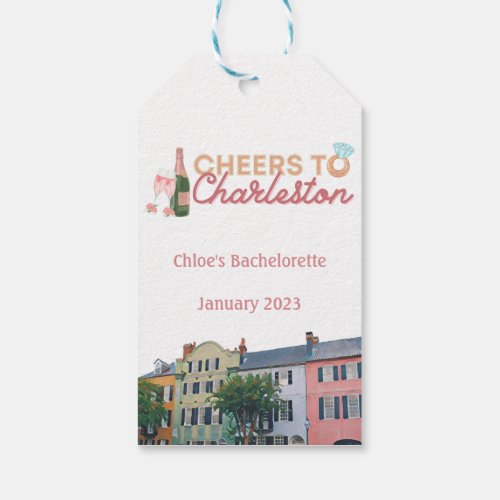 Cheers to Charleston Bach Party Gift Tag