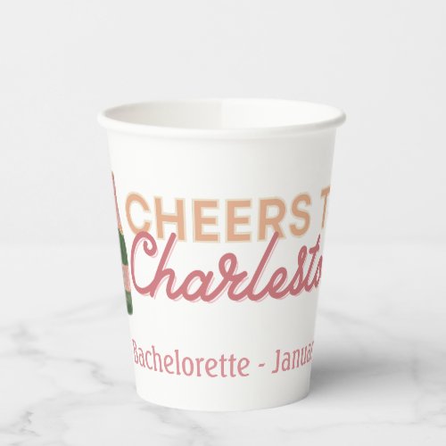 Cheers to Charleston Bach Party Paper Cups