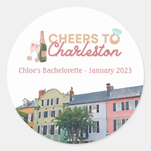 Cheers to Charleston Bach Party Stickers