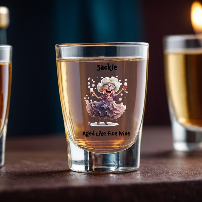 Cheers to Classy Senior Lady Shot Glass (Creator Uploaded)