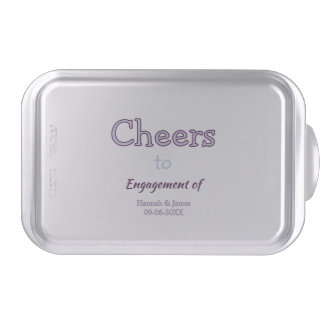 cheers to engagement of name purple pastel maron cake pan