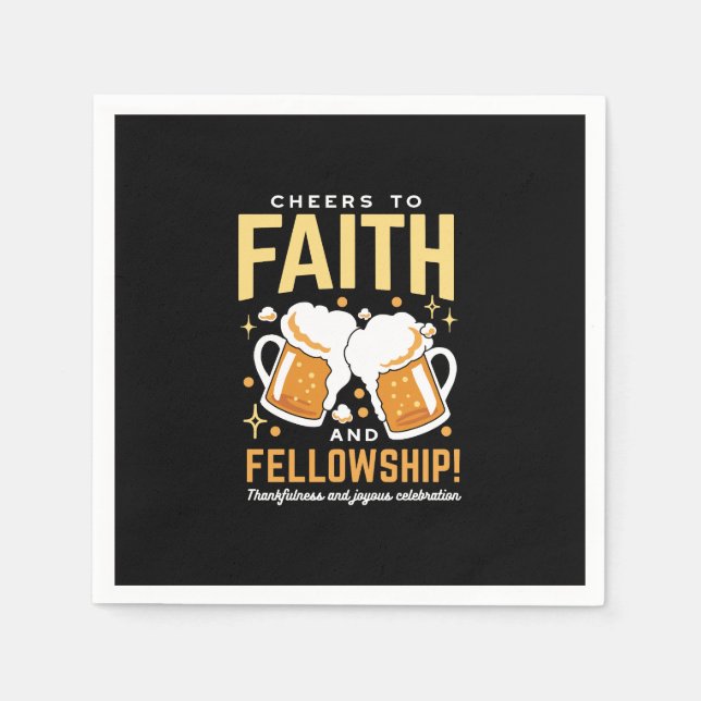 Cheers to Faith & Fellowship - Oktoberfest  Napkins (Front)