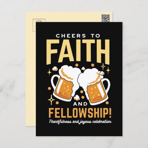 Cheers to Faith  Fellowship _ Oktoberfest  Postcard