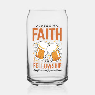 Cheers to Faith & Fellowship - Oktoberfest Tee Can Glass