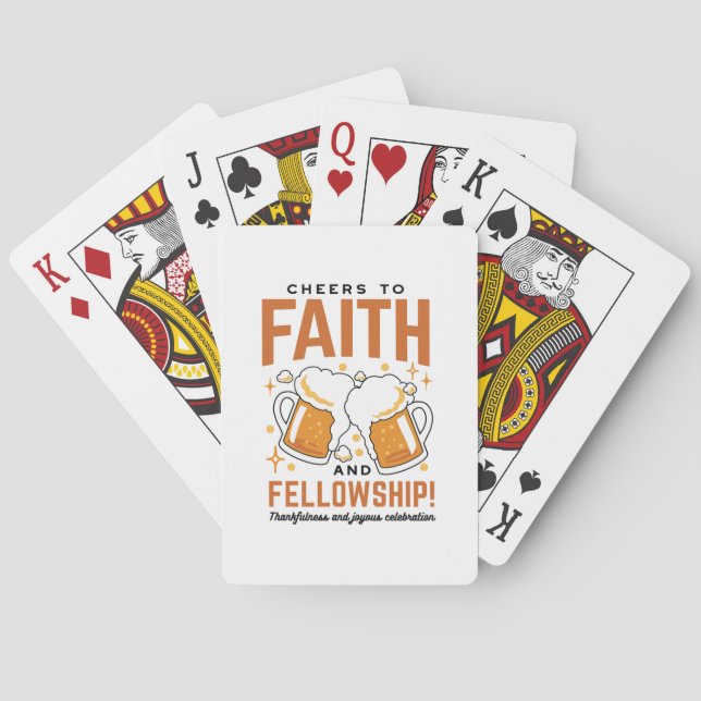 Cheers to Faith & Fellowship - Oktoberfest Tee Poker Cards (Back)