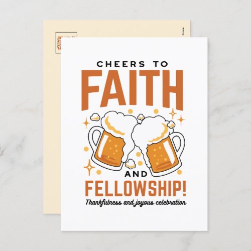 Cheers to Faith  Fellowship _ Oktoberfest Tee Postcard