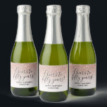 Cheers to Fifty Years Pink Glitter 50th Birthday   Sparkling Wine Label<br><div class="desc">Fun,  cute,  personalized labels for your birthday celebration. Can be fully customized to suit your needs.
© Gorjo Designs. Made for you via the Zazzle platform. 

// Need help customizing your design? Got other ideas? Feel free to contact me (Zoe) directly.</div>