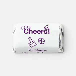 Cheers to future Mrs add bride name purple doodle Hershey's Miniatures