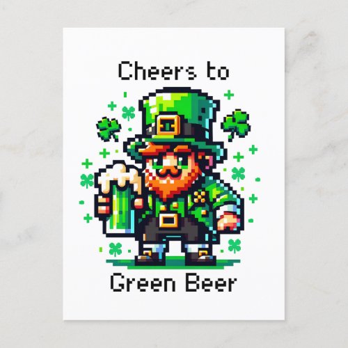 Cheers to Green Beer  St Patricks Day   Postcard