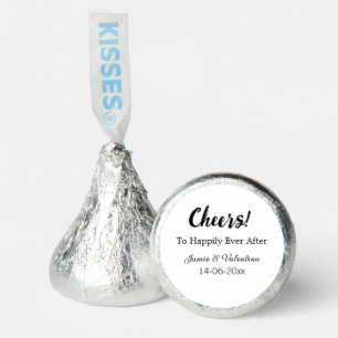 Cheers to happily ever after add couple name date  hershey®'s kisses®