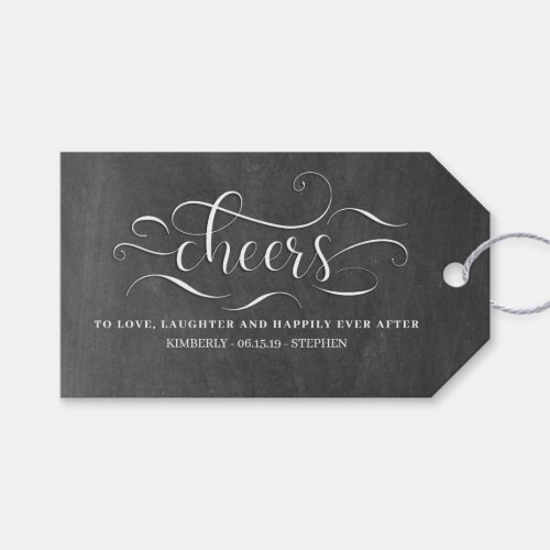 Cheers to Happily Ever After Wedding Gift Tags